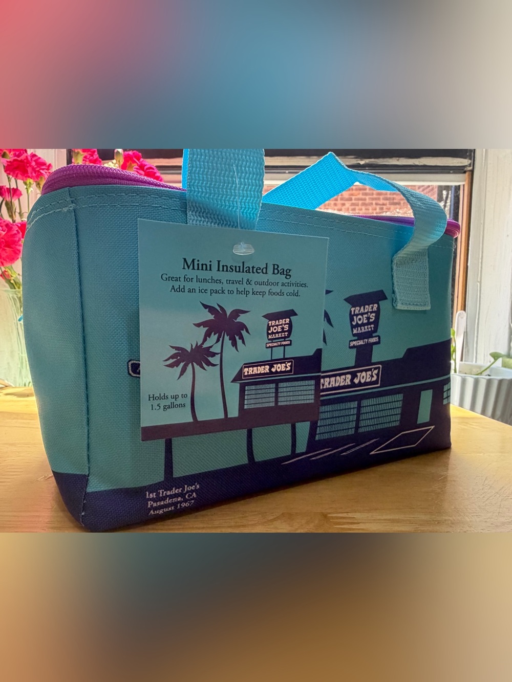 Trader Joe's Mini Insulated Bag - light blue